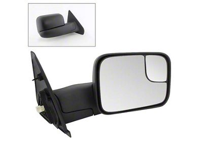 Powered Heated Manual Extended Mirror; Passenger Side (03-09 RAM 3500)