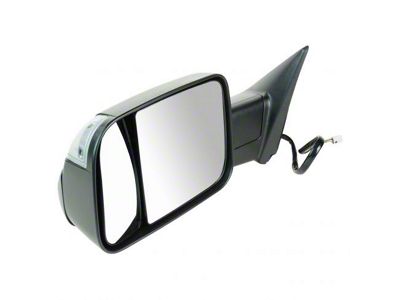 Powered Heated Manual Folding Towing Mirror; Driver Side (13-18 RAM 3500)