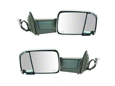 Powered Heated Manual Folding Towing Mirrors with Chrome Cap (10-12 RAM 3500)