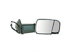 Powered Heated Memory Power Folding Towing Mirror with Chrome Cap; Passenger Side (13-18 RAM 3500)