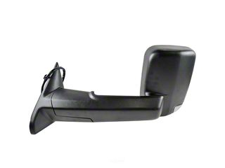 Driver Side Towing Mirror For 2019-2021 Ram 2500/3500 - Heated, Power Folding, Extendable, Black Cover