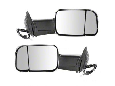Powered Heated Memory Power Folding Towing Mirrors with Chrome Cap (13-18 RAM 3500)