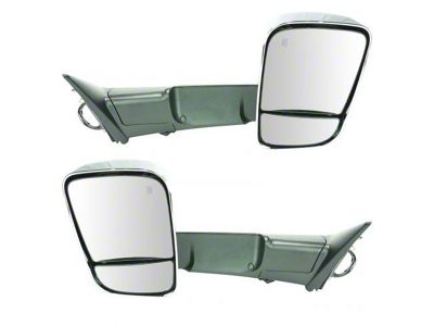 Powered Heated Memory Power Folding Towing Mirrors with Chrome Cap (13-18 RAM 3500)
