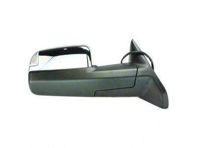 Powered Heated Memory Towing Mirror with Puddle Light; Chrome; Passenger Side (2012 RAM 3500)