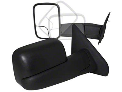 Powered Heated Towing Mirrors; Black (03-09 RAM 3500)