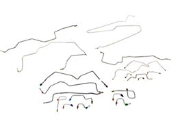 Pre-Bent Brake Line Kit; Stainless Steel (95-97 4WD RAM 3500 Club Cab)