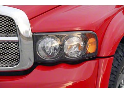 Pro-Beam Headlight Covers; Carbon Fiber Look (03-05 RAM 3500)