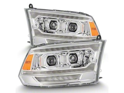 Pro-Series 5th Gen 2500 G2 Style Projector Headlights; Chrome Housing; Clear Lens (10-18 RAM 3500 w/ Factory Halogen Non-Projector Headlights)