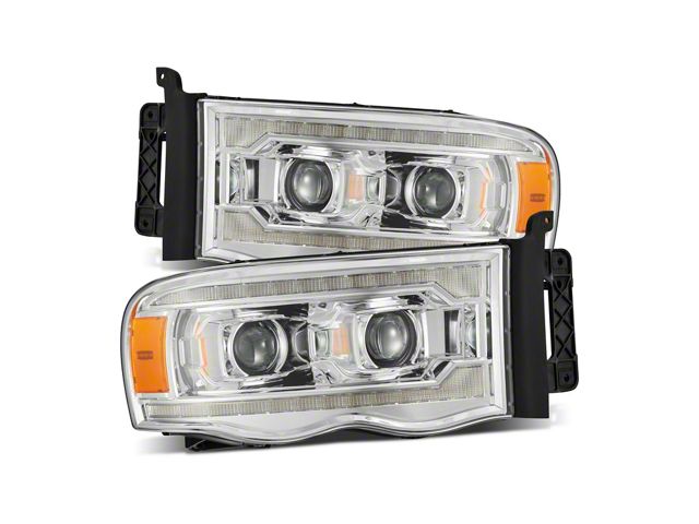 PRO-Series Projector Headlights; Chrome Housing; Clear Lens (03-05 RAM 3500)