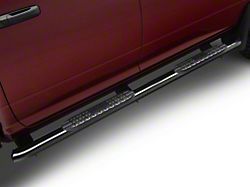 Pro Traxx 4-Inch Oval Side Step Bars; Black (10-23 RAM 3500 Crew Cab)