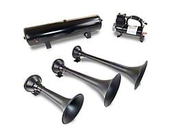 ProBlaster Ultimate Triple Air Horn System; Black (Universal; Some Adaptation May Be Required)