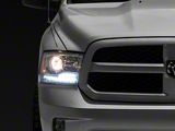 Projector Headlights; Chrome Housing; Clear Lens (09-18 RAM 3500 w/ Factory Halogen Non-Projector Headlights)