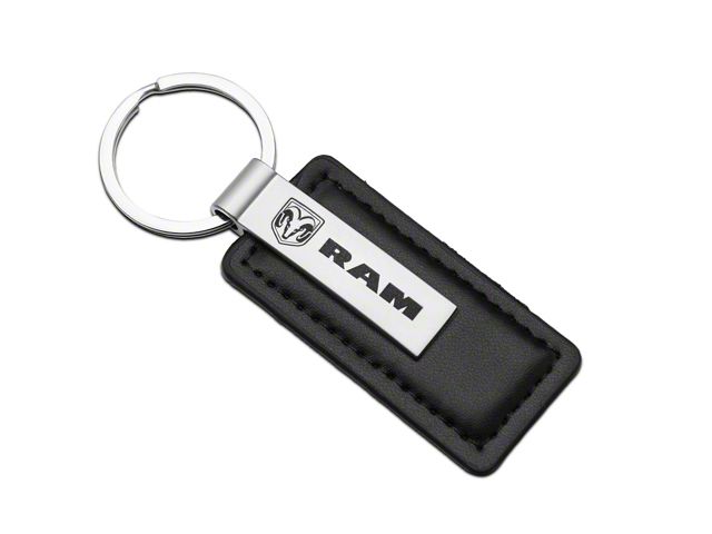RAM Leather Key Fob; Black