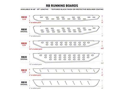 Go Rhino RB30 Running Boards; Textured Black (10-24 RAM 3500 Crew Cab)