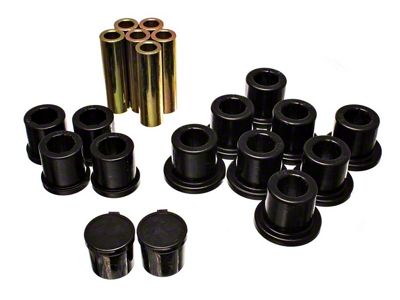 Rear Leaf Spring Bushings; Black (94-02 RAM 3500 w/ 3-Inch Leaf Spring)