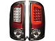 Red C-Bar LED Tail Lights; Chrome Housing; Smoked Lens (03-06 RAM 3500)