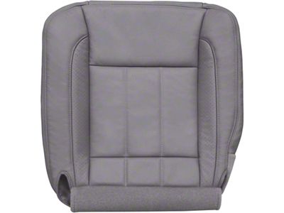 Replacement Bucket Seat Bottom Cover; Driver Side; Medium Slate Gray Perforated Leather (06-09 RAM 3500 Laramie)