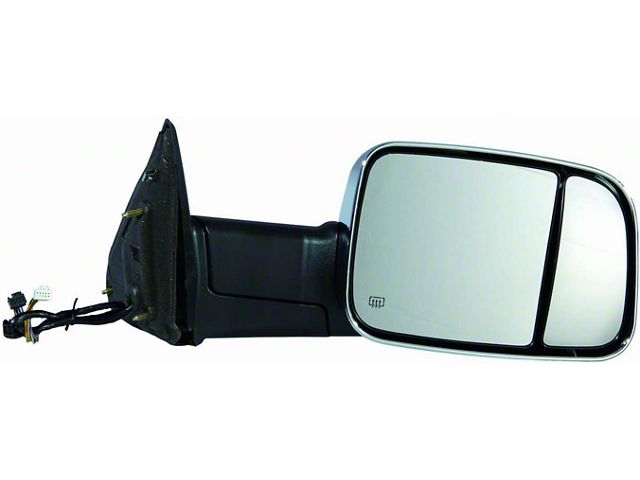 Replacement Powered Heated Memory Towing Mirror with Puddle Light and Turn Signal; Passenger Side (10-12 RAM 3500)