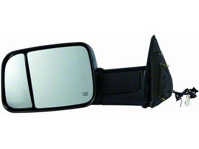 Replacement Powered Heated Towing Mirror with Puddle Light and Turn Signal; Driver Side (10-12 RAM 3500)