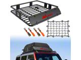 Roof Rack Cargo Basket with Cargo Net and Ratchet Strps; 43-Inch x 39-Inch x 6-Inch (Universal; Some Adaptation May Be Required)