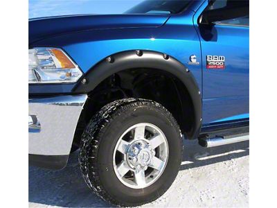 Ruff Riderz Fender Flares; Smooth Black (10-18 RAM 3500)