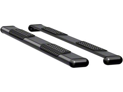 O-Mega II 6-Inch Oval Side Step Bars; Body Mount; Textured Black (03-09 RAM 3500 Quad Cab)