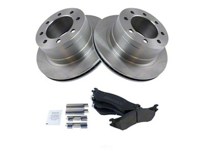 Semi-Metallic 8-Lug Brake Rotor and Pad Kit; Rear (03-08 RAM 3500)