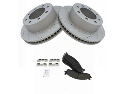 Semi-Metallic Performance 8-Lug Brake Rotor and Pad Kit; Front (03-08 RAM 3500)