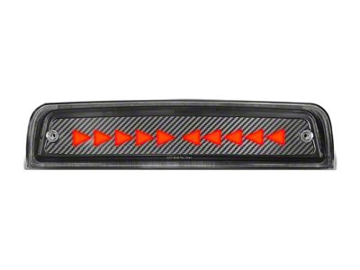 Sequential Triangle LED Third Brake Light; Carbon Fiber Look (10-18 RAM 3500)