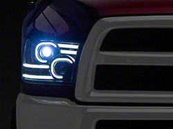 Sequential Turn Signal Projector Headlights; Black Housing; Clear Lens (10-18 RAM 3500 w/ Factory Halogen Non-Projector Headlights)