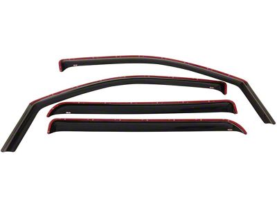 In-Channel Window Deflectors; Front and Rear; Smoke (10-24 RAM 3500 Crew Cab, Mega Cab)