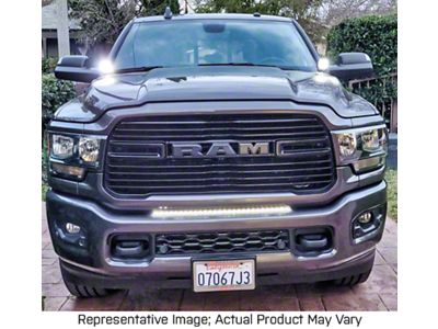 Single 30-Inch Amber LED Light Bar with Bumper Mounting Brackets (19-24 RAM 3500)