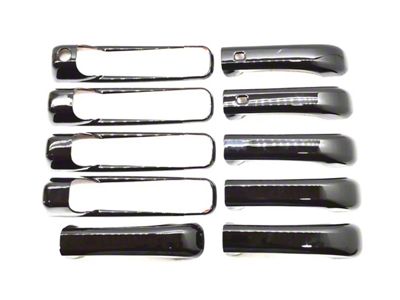 Smart Key Door Handle Covers; Gloss Black (13-18 RAM 3500 Crew Cab)