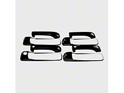 Chrome Delete Smart Key Door Handle Snap-On Covers; Gloss Black (13-18 RAM 3500 Crew Cab)