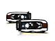 SQX Series LED Projector Headlights with Sequential Turn Signals; Black Housing; Clear Lens (03-05 RAM 3500)