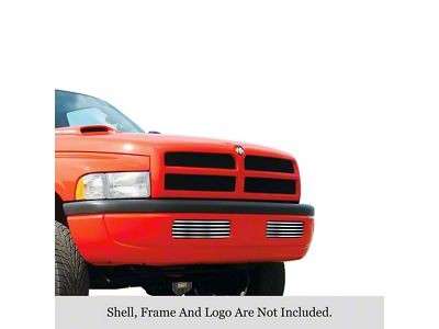 Stainless Steel Billet Lower Bumper Grille; Black (94-02 RAM 3500 w/o Sport Package)