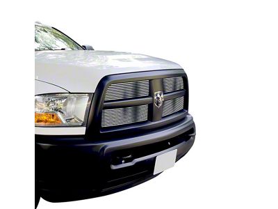 Stainless Steel Billet Upper Grille Overlay; Chrome (10-12 RAM 3500, Excluding Laramie)