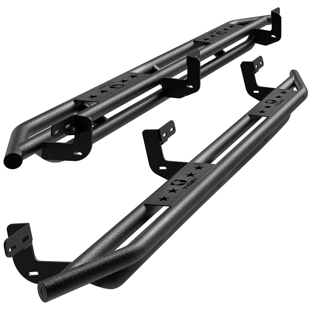 RAM 3500 Star Armor Side Step Bars; Textured Black (10-26 RAM 3500 Crew ...