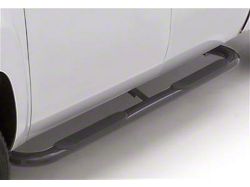 4-Inch Oval Bent Nerf Side Step Bars; Black (03-09 RAM 3500 Quad Cab)