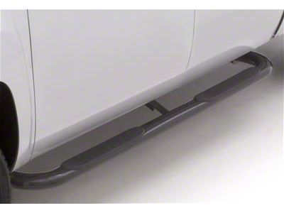 4-Inch Oval Bent Nerf Side Step Bars; Black (03-09 RAM 3500 Quad Cab)