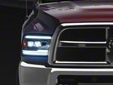 Switchback Sequential Full LED Projector Hedlights; White Housing; Clear Lens (10-18 RAM 3500 w/ Factory Halogen Headlights)
