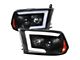 Switchback Sequential LED C-Bar Projector Headlights; Matte Black Housing; Clear Lens (10-18 RAM 3500 w/ Factory Halogen Non-Projector Headlights)