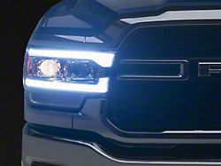 Switchback Sequential LED Turn Signal Projector Headlights; Chrome Housing; Clear Lens (19-24 RAM 3500 w/ Factory Halogen Headlights)