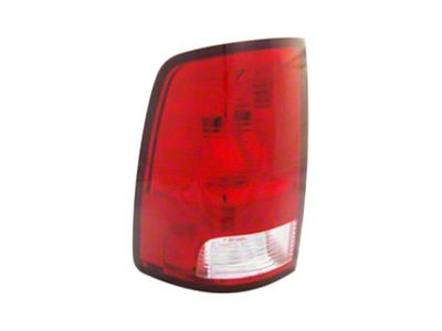 CAPA Replacement Tail Light; Chrome Housing; Red/Clear Lens; Passenger Side (10-18 RAM 3500 w/ Factory Halogen Tail Lights)