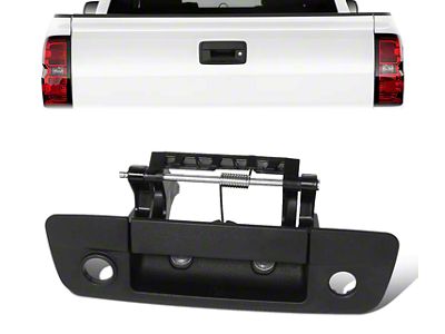 Tailgate Handle with Keyhole and Camera Openings; Textured Black (10-18 RAM 3500)