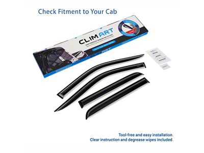 Tape-On Window Deflectors (10-18 RAM 3500 Crew Cab, Mega Cab)