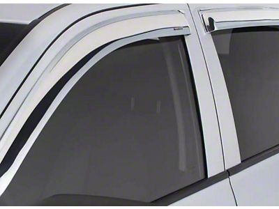 Tape-Onz Sidewind Deflectors; Front and Rear; Chrome (98-02 RAM 3500 Club Cab)