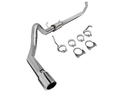 Turbo-Back Single Exhaust System with Polished Tip; Side Exit (04-07 5.9L RAM 3500)