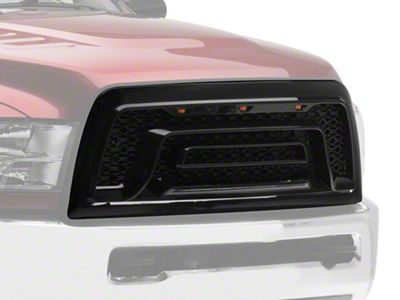 Upper Replacement Grille; Gloss Black (10-18 RAM 3500)