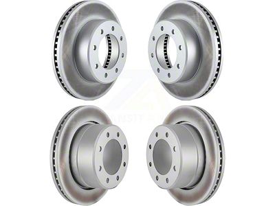 Vented 8-Lug Rotors; Front and Rear (09-12 RAM 3500 SRW)